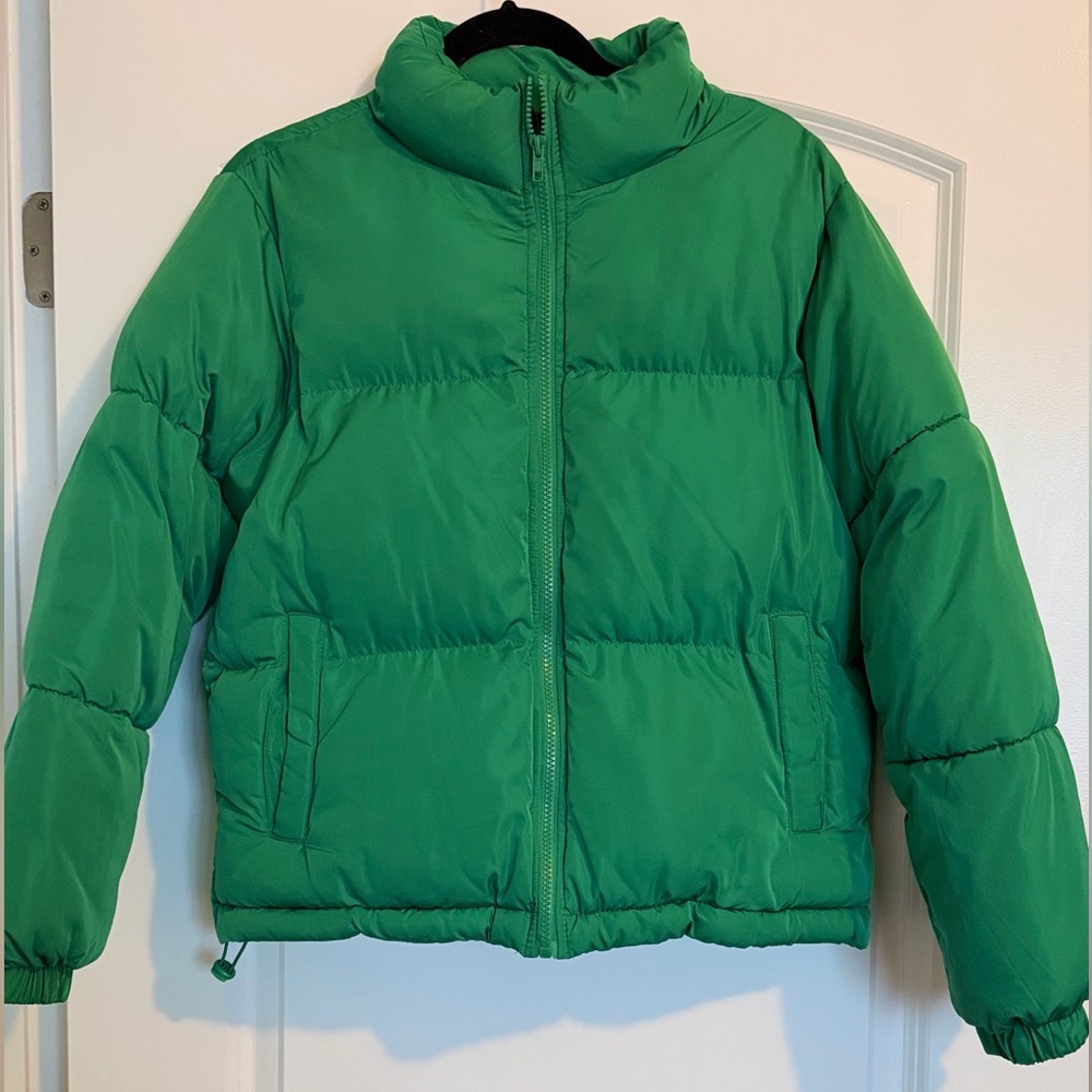 Forever 21 Vibrant Green Kids Puffer Jacket